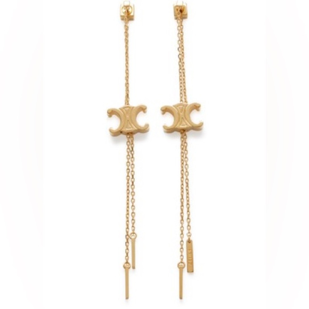 CELINE Triomphe Long Earrings